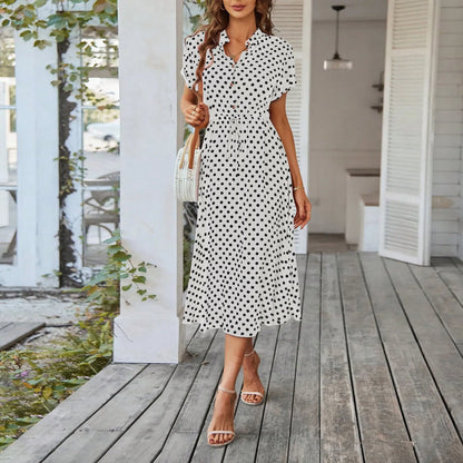 Hot New Women's Summer Maxi Dress 2025 Floral Wrap V Neck Puff Short Sleeve Ruffle Beach Resort Long Dresses