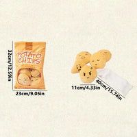 Pet Food Hiding Toy Plush Snack Bag Dog Training Teething Toy Interactive Feeder Dog Cat Chew Toys With Squeaker Hide Food Toys