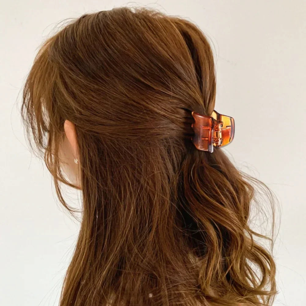 12 Pcs Hair Claw Clips, 1.3 Inch Medium Hair Clips No-Slip Grip Jaw Clips Claw Clips for Women and Girls (Black, Brown,Clear)