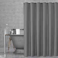 1pcs 180cm*180cm Plain Waffle Waterproof Mildew Resistant Polyester Shower Curtain Bathroom Partition Curtain With 12 Hooks
