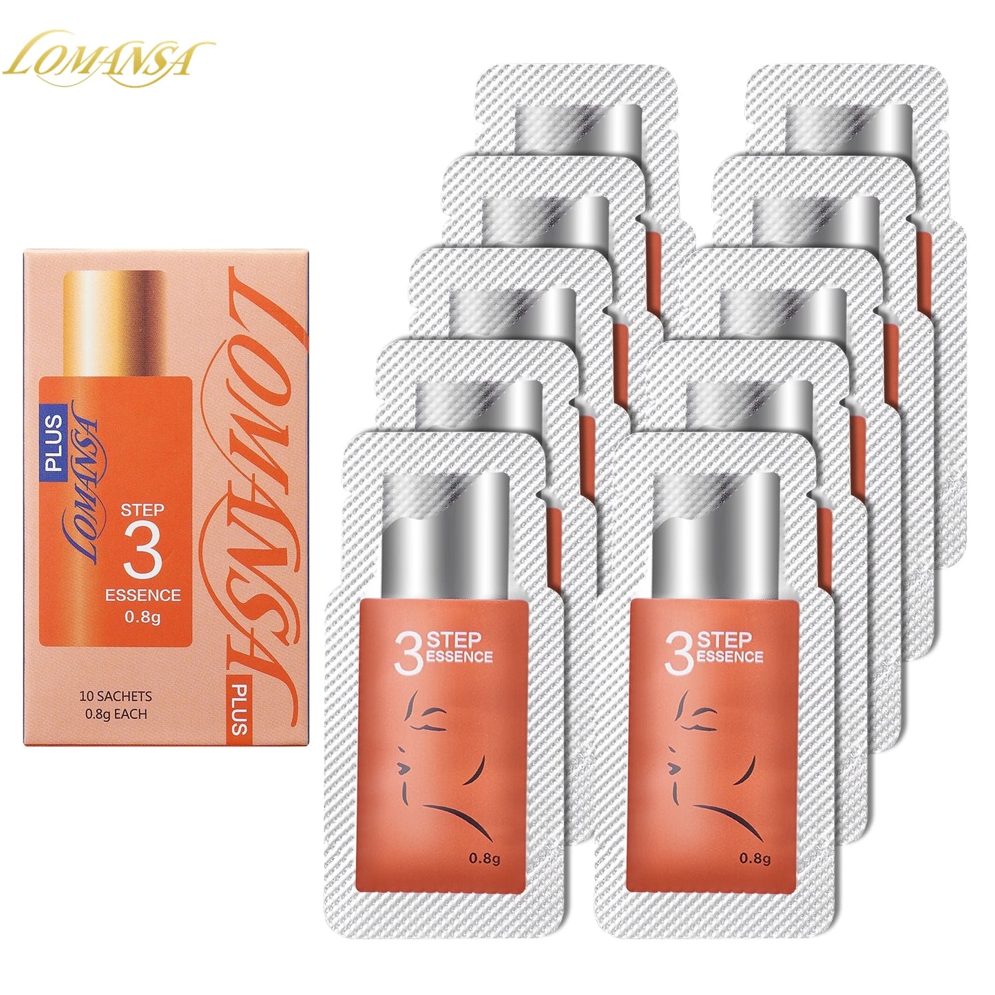 Lomansa Korean 10 Pcs/Lot 5-8 Mins Lash Lift Eyelash Perm Kit Sachet Number #1#2#3 Setting Lotion Curling Perming Makeup Tool