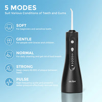 Sejoy WF401 Oral Irrigator Dental Water Flosser Teeth Whitening Waterproof Portable Dental Water Jet Floss 300ML Teeth Cleaner