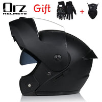 ORZ-161 Modular Filp up Motorcycle Helmet Full Face Racing Helmet Dual Visors DOT Approved motosiklet kaskı