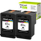 NineLeaf High Yield Ink Compatible for HP 61XL 61 XL CH563W CH564W Ink Cartridge use with Envy 4500 5530 Officejet Printer