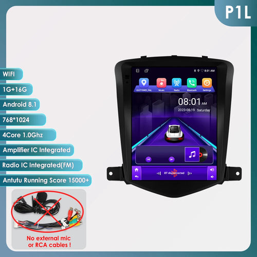 9.7"7862 Android 13 Car radio for Chevrolet Cruze J300 2008-2012 Tesla style Multimedia Video player 4G Carplay GPS navi Stereo