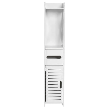 Bathroom Storage Cabinet 80x15.5x15CM Bathroom Toilet Furniture Cabinet White Wood Cupboard Shelf Tissue Storage Rack