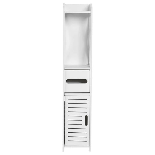 Bathroom Storage Cabinet 80x15.5x15CM Bathroom Toilet Furniture Cabinet White Wood Cupboard Shelf Tissue Storage Rack
