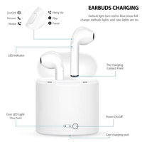 Original i7s TWS Fone Wireless Earphones Bluetooth Headphones with Charging Box Earbuds for Smart Phone Xiaomi Samsung Huawei
