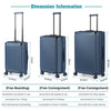 3-Piece PP Hardshell Suitcase Set 20/24/28in - Lightweight Luggage w/360° Spinner Wheels & TSA Lock, Durable Carry-On