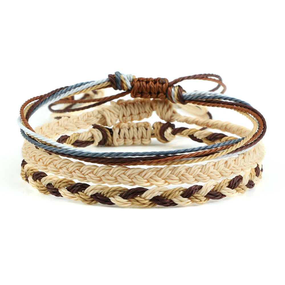 3Pcs/set Multi Color Tibetan Buddhist Bracelet Women Men Lucky Charm Adjustable Yoga Braided Rope Bracelets Friendship Jewelry