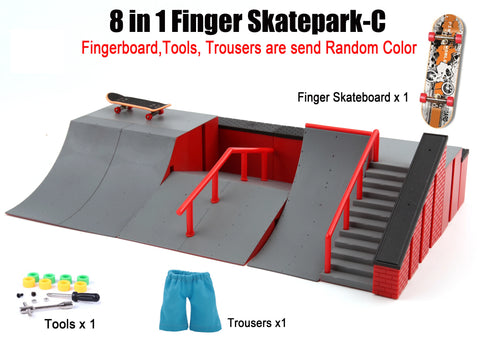 Finger Skateboard Big Scene DIY Mini Park Finger Skatepark Ramp Track Stairs Venue Combination Indoor Home Toys