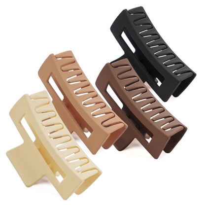 4PCS Hair Claw Clips 4 Inch Nonslip Large Crab Hairpins for Women Thin Hair Accessories Barrette Girls Gifts for Women