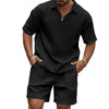 Men s Casual Outfit Short Sleeve Tee with Drawstring Shorts Set for a Stylish Summer Look