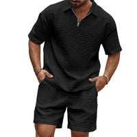 Men s Casual Outfit Short Sleeve Tee with Drawstring Shorts Set for a Stylish Summer Look