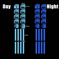 18Pcs/set Car Luminous Door Window Lift Button Stickers Car Windows Control Panel Decals Car Interior Sticker Auto Accessories