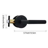 Viladepot Privacy Door Handle Knurled Handle Lever Bedroom Bathroom Passage Door Lock Reversible Keyless