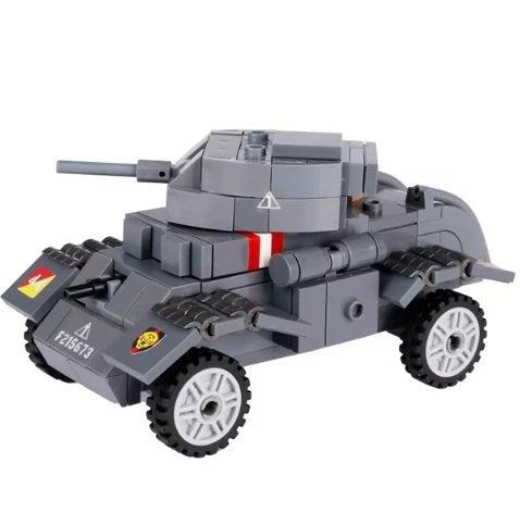 WWII Military US German Armored Vehicle MOC Building Blocks Soldiers Figure Tank Gun Carriage Medical Truck Transport Toys K033