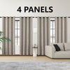 4PCSBlackout Curtains Grommet Thermal Insulated Room Darkening  With Circle And Dots Foil Printed For Bedroom