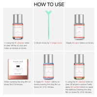 Pro Brow Lift Perming Eyebrow Lifting Brow Lamination Kit with Cling Film Nutrition Keratin Perming Lotion for Home Use EzBuyCo