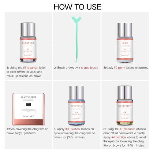 Pro Brow Lift Perming Eyebrow Lifting Brow Lamination Kit with Cling Film Nutrition Keratin Perming Lotion for Home Use EzBuyCo