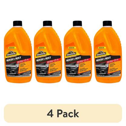(4 pack) Armor All Ultra Shine Car Wash and Car Wax for Car Detailing, 64 fl oz Bottle