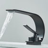 Waterfall Bathroom Sink Faucet Single Handle Basin Faucet Hot Cold Water Mixer Tap For Bathroom Sink