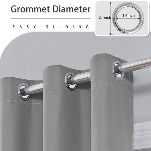 1pc Solid color full shading and sun protection 100% Blackout curtains, bedroom and living room shading curtains EzBuyCo