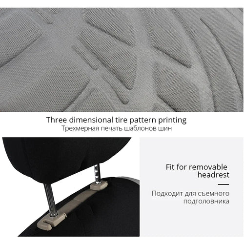 2/5PCS Car Seat Covers Set Universal Fit Most Car Covers with Tire Detail  Suitable for Independent Seat Covers Protecting seats