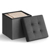 SONGMICS MAZIE Collection - 15 Inches Folding Storage Ottoman Bench, Ottoman Foot Rest, End of Bed Bench, Storage Chest