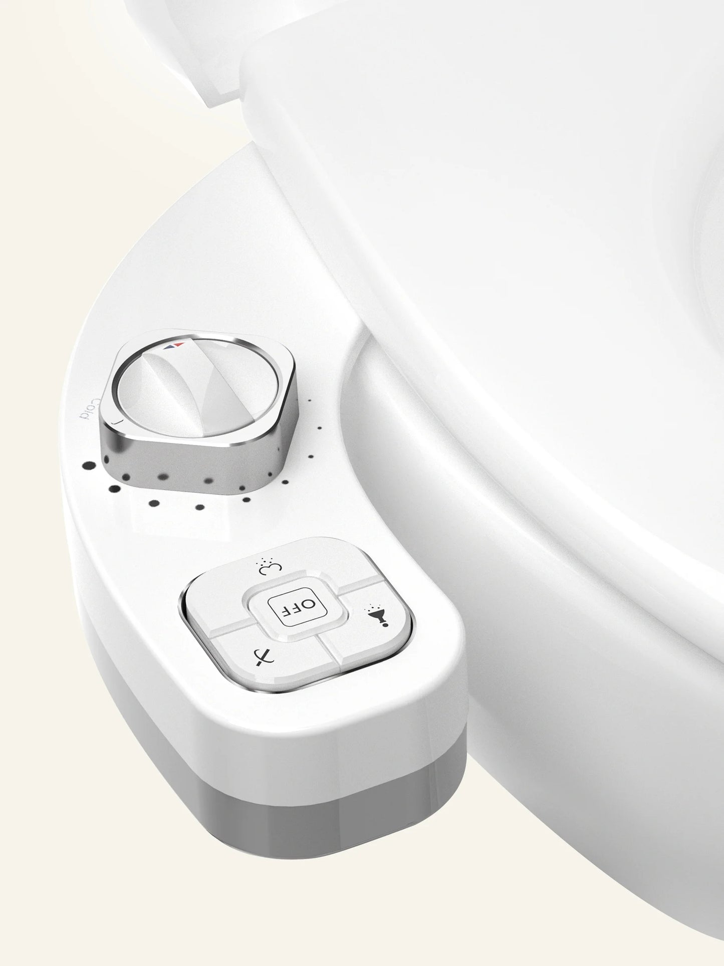 SAMODRA Black Button Bidet - Non-Electric Self  Cleaning Bidet Water Sprayer Toilet Seat