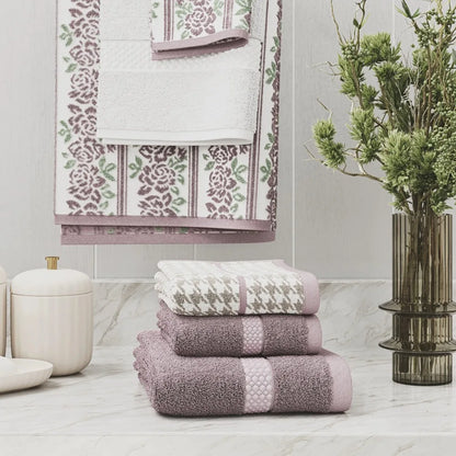 Plaid Hand Towel, 28" x 16", Rose Pink by Drew Barrymore