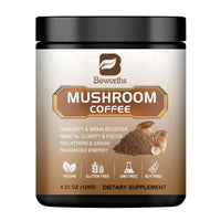 Mushroom Coffee 10 Mushroom Extract - Lion's Mane, Cordyceps, Reishi, Turkey Tail, Chaga, Maitake for energy and immune support