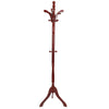Wooden Coat Rack Stand Height Adjustable Hall Tree Entryway Clothes Rail