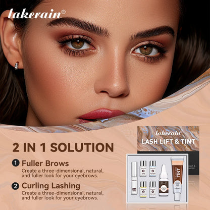 Lash Fast Lift And Tint Kit Professional Eyelash Perm Kit 2in1 Lashes Tint Brow Lashes Tint Brow Dye Eyes Eyelash Eyebrow Makeup