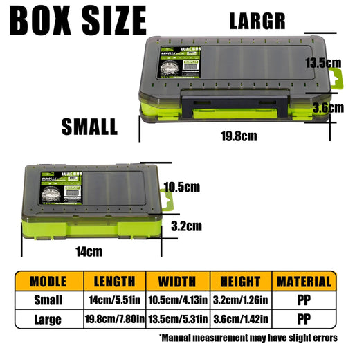 Fishing Tackle Box 14 Compartments Fishing Accessories Lure Hook Storage Case Double Sided Fishing Tool Organizer Boxes EzBuyCo