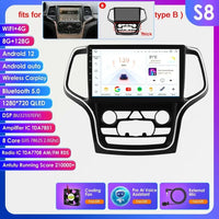 Hizpo 10.1 Carplay 4G 2Din Android 13 Car Radio for Jeep Grand Cherokee WK2 2014 -2022 Multimedia Video Player Autoradio GPS DSP