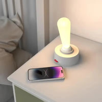 USB Rechargeable LED Night Light 2 Mode Adjustable Brightness Office Home Decor Lever Light Silicone Desk Lamp Kids Best Gift