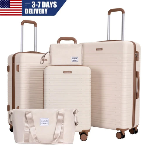 Luggage Sets 3-Piece Suitcases with Double Spinner Wheel,Suitcase Set ABS Hard Case Luggage with TSA Lock