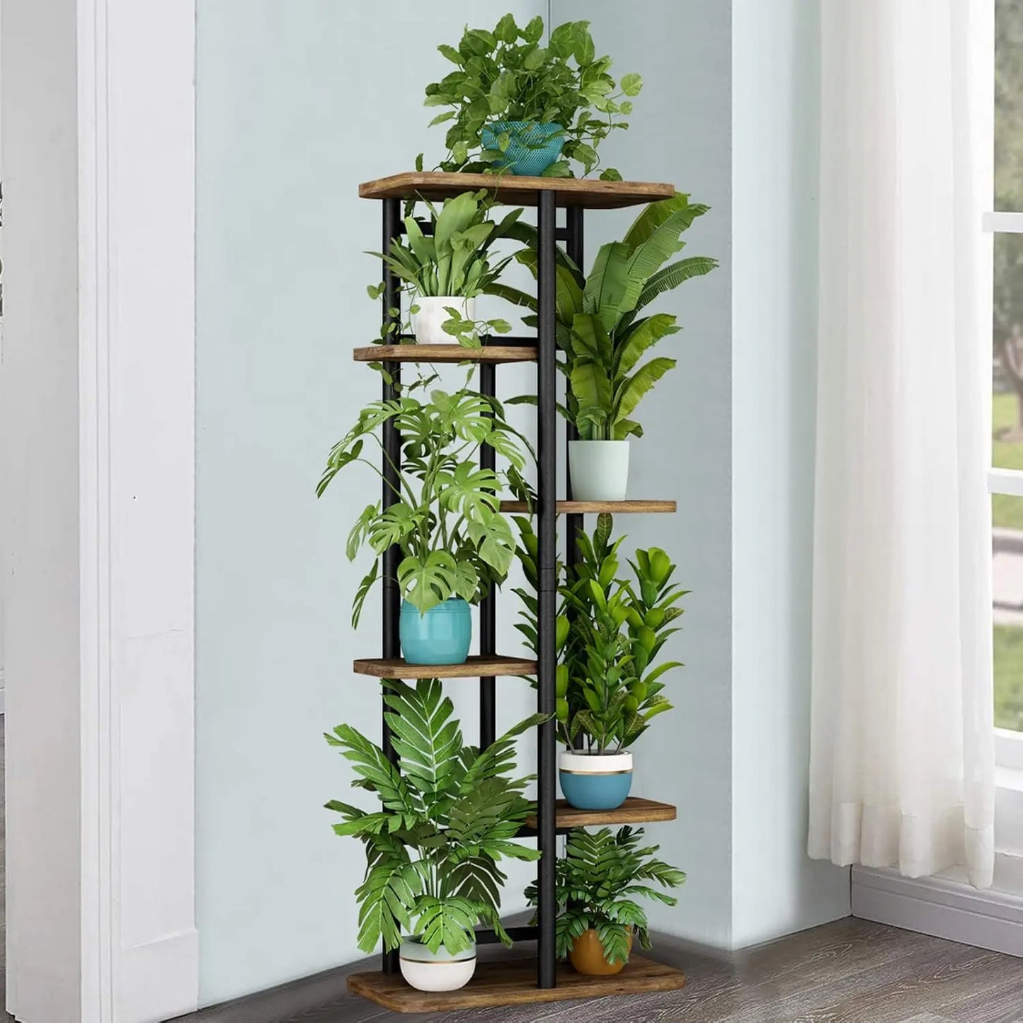 Plant Multiple Flower Rack Holder Shelves Storage Organizer Display Indoor Planter for Balcony Bedroom Patio Garden