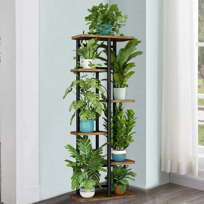 Plant Multiple Flower Rack Holder Shelves Storage Organizer Display Indoor Planter for Balcony Bedroom Patio Garden