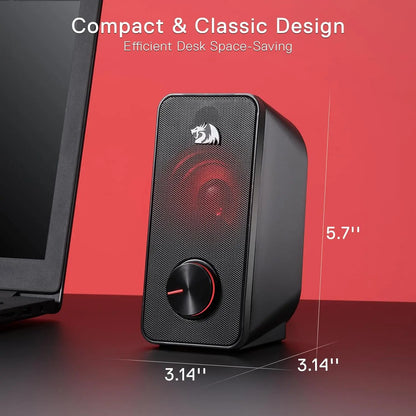 Redragon GS500 Stentor USB PC Gaming 2.0 Channel Stereo Desktop Computer Speaker Backlight