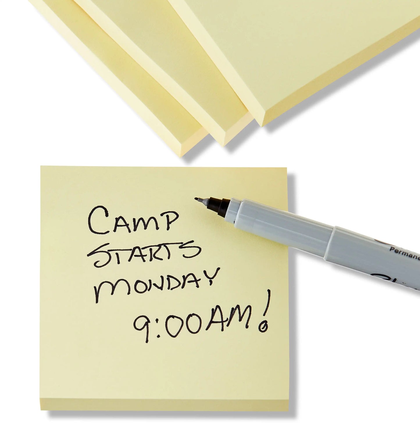 Sticky Notes, 3 X 3, Yellow, 400 Sheets, 4 Pads