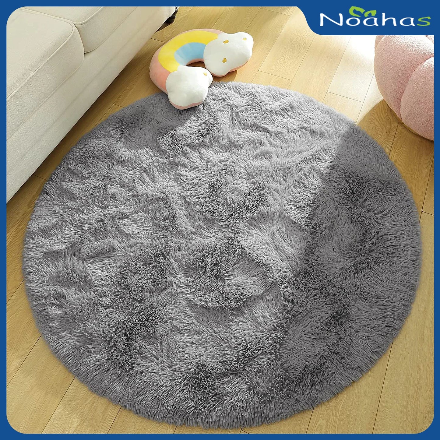 Carpet Living Room Round Thick Carpet Fluffy Large Area Mat Floor Soft Rug Bedroom Long Plush Rug Children Room Decor