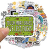 50PCS Sarcastic Sticker Aesthetic Kawaii Scrapbook Graffiti Decoration Laptop Luggage Phone Skateboard  Waterproof DIY Sticker