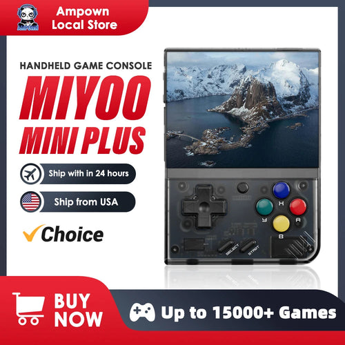 MIYOO Mini Plus Portable Retro Handheld Game Console V2 Mini+ IPS Screen Classic Video Game Console Linux System Children's Gift EzBuyCo