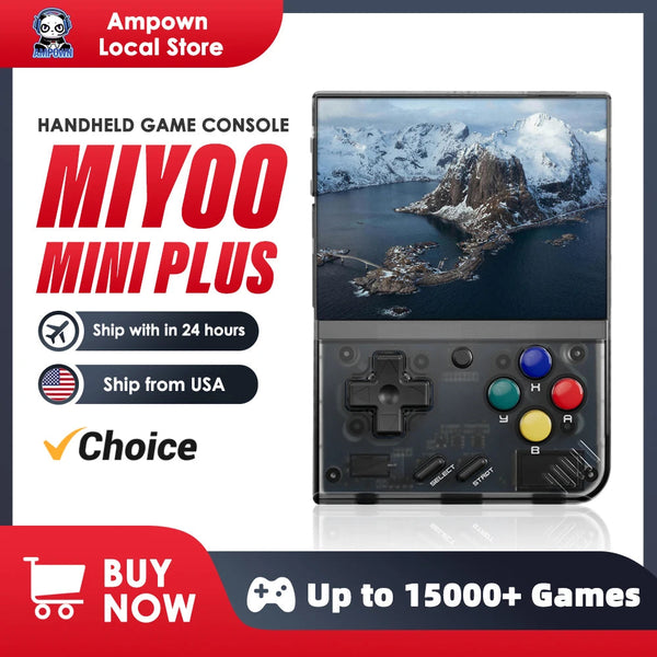 MIYOO Mini Plus Portable Retro Handheld Game Console V2 Mini+ IPS Screen Classic Video Game Console Linux System Children's Gift EzBuyCo