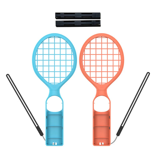 2PCS Tennis Racket For Nintendo Switch 2 / OLED Joy-Con Controller Tennis Racquet Grip with Wrist Strap Game Accessories Kit