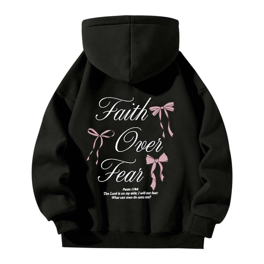 Lovellx Women's Hoodies with Butterfly Letter Print Long Sleeves Hooded Christian Jesus God Graphic Hoodies Harajuku Pulllovers