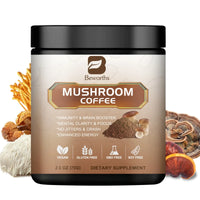 Mushroom Coffee 10 Mushroom Extract - Lion's Mane, Cordyceps, Reishi, Turkey Tail, Chaga, Maitake for energy and immune support