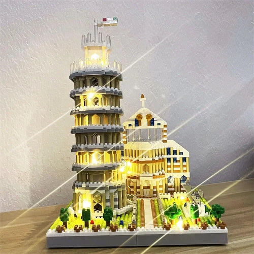 Knew Built Exquisite Paris Eiffel Tower Micro Mini Building Blocks Toys Set: LED Illuminated, Perfect Gift Illuminate Your World